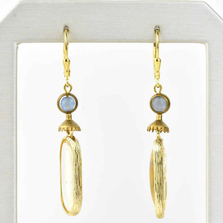 Opalized Art Glass Drops - Goldmakers Fine Jewelry