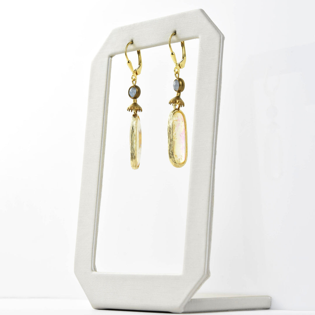 Opalized Art Glass Drops - Goldmakers Fine Jewelry