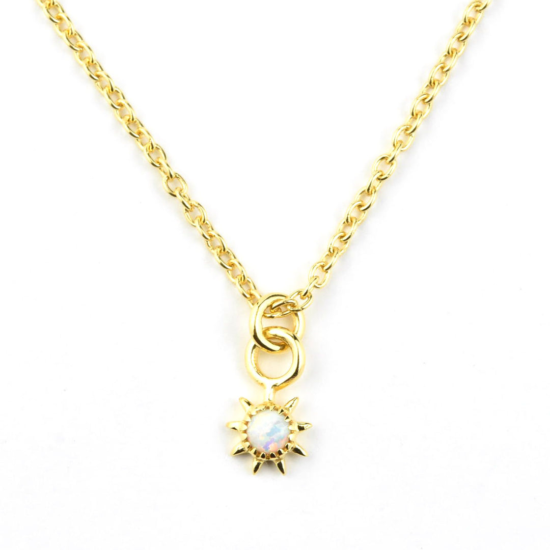 Opal Starburst Necklace - Goldmakers Fine Jewelry