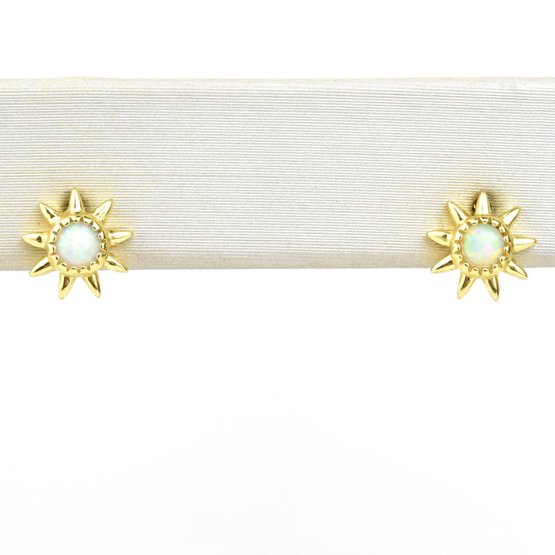 Opal Starburst Studs - Goldmakers Fine Jewelry