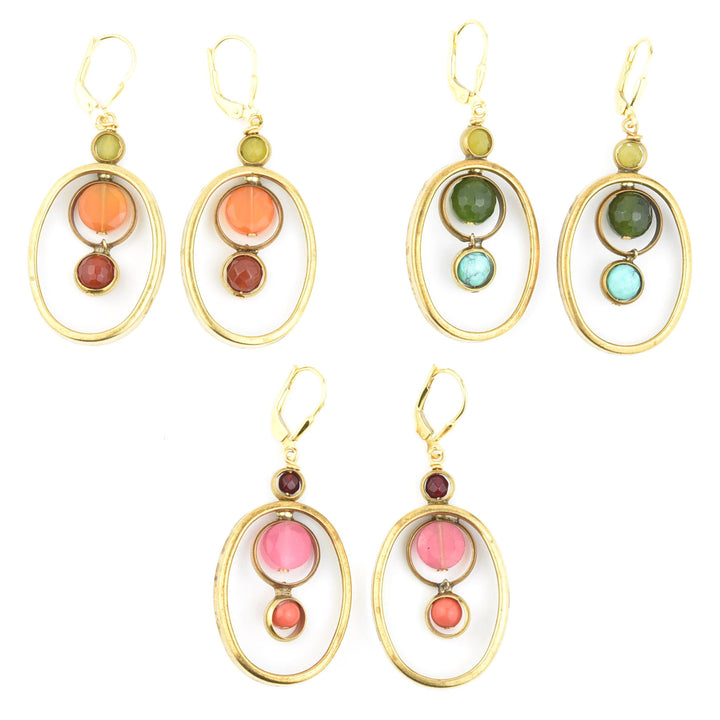 Oval Orbit Earrings - Goldmakers Fine Jewelry