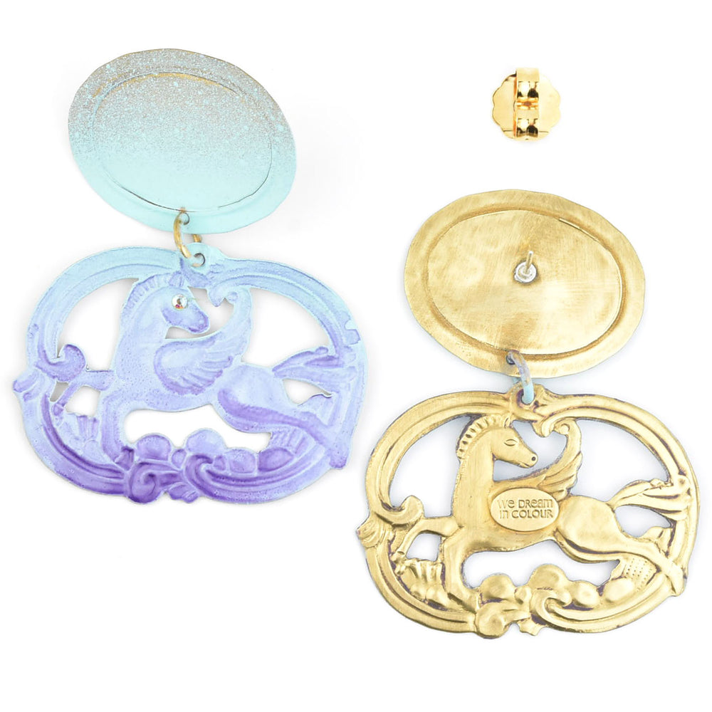 Azure Pegasus Earrings - Goldmakers Fine Jewelry
