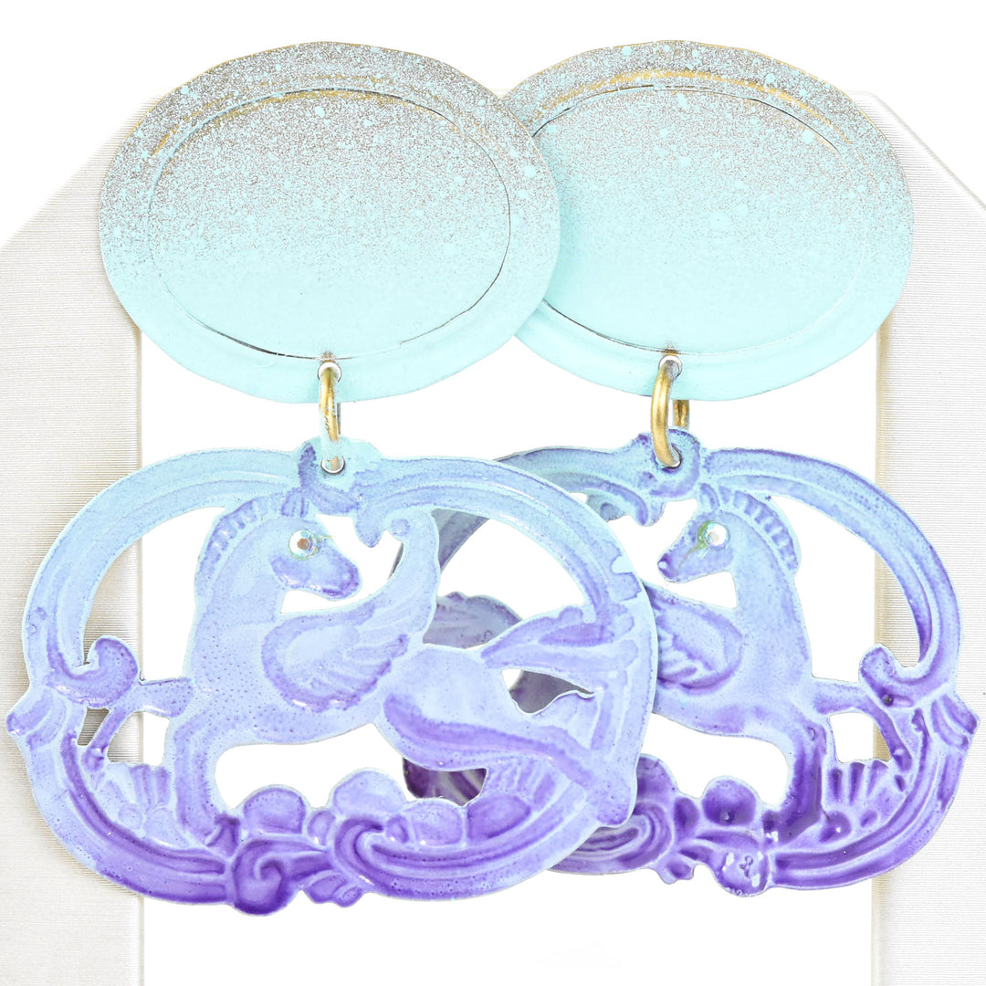 Azure Pegasus Earrings - Goldmakers Fine Jewelry
