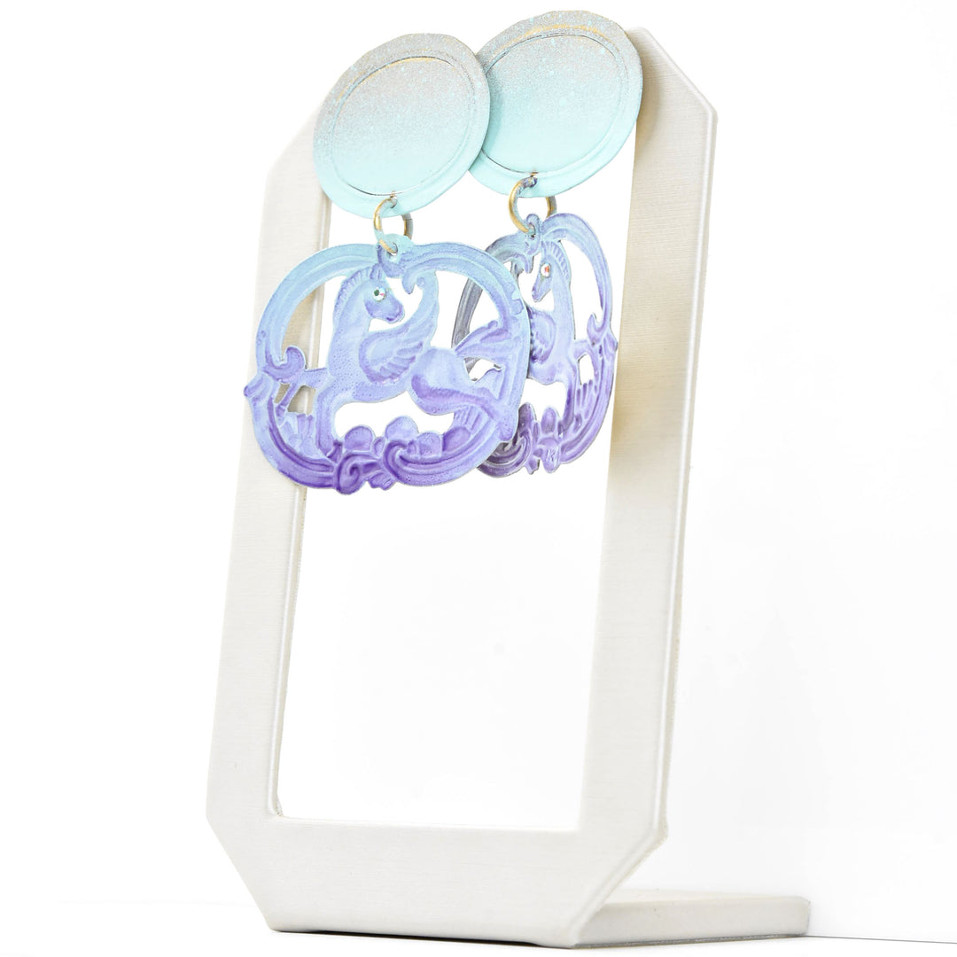 Azure Pegasus Earrings - Goldmakers Fine Jewelry