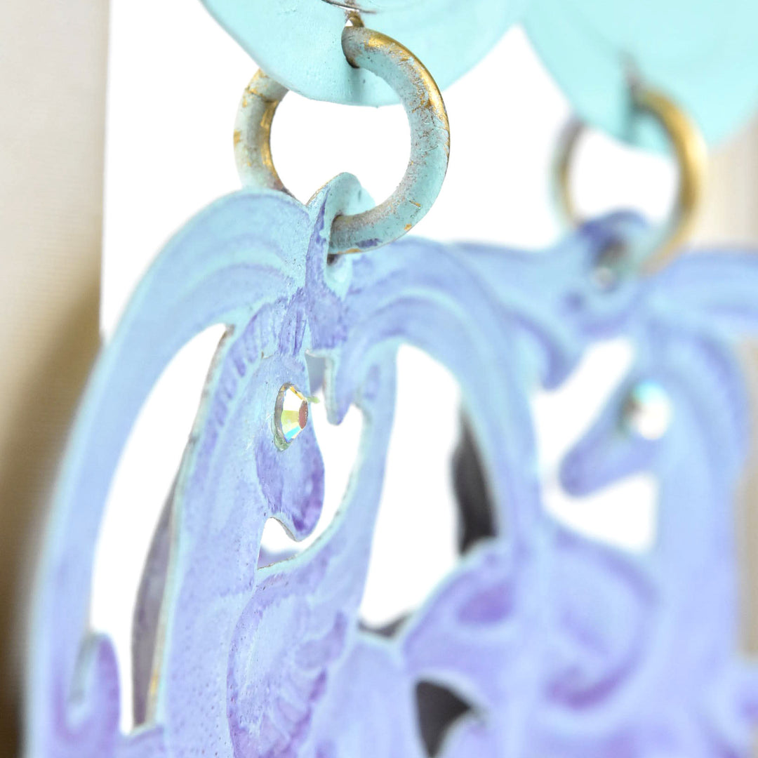 Azure Pegasus Earrings - Goldmakers Fine Jewelry