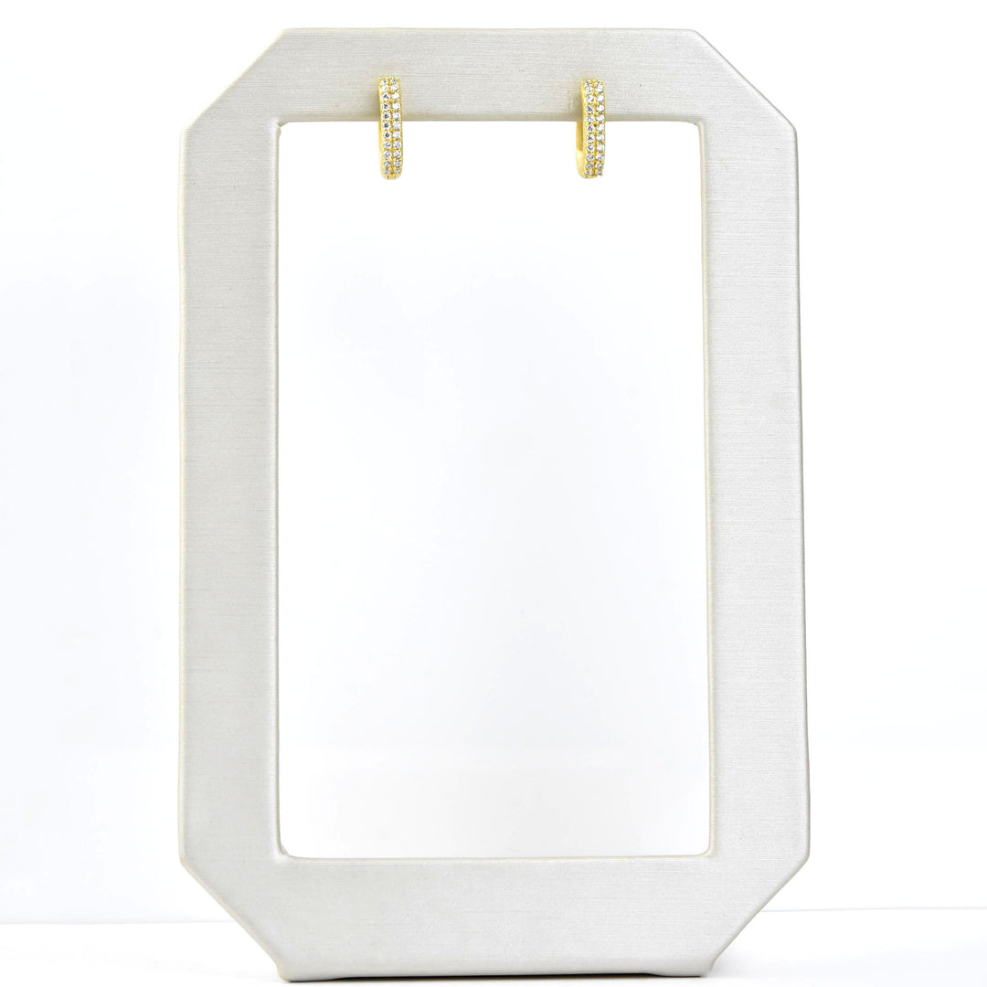 Petit Pave Huggies - Goldmakers Fine Jewelry