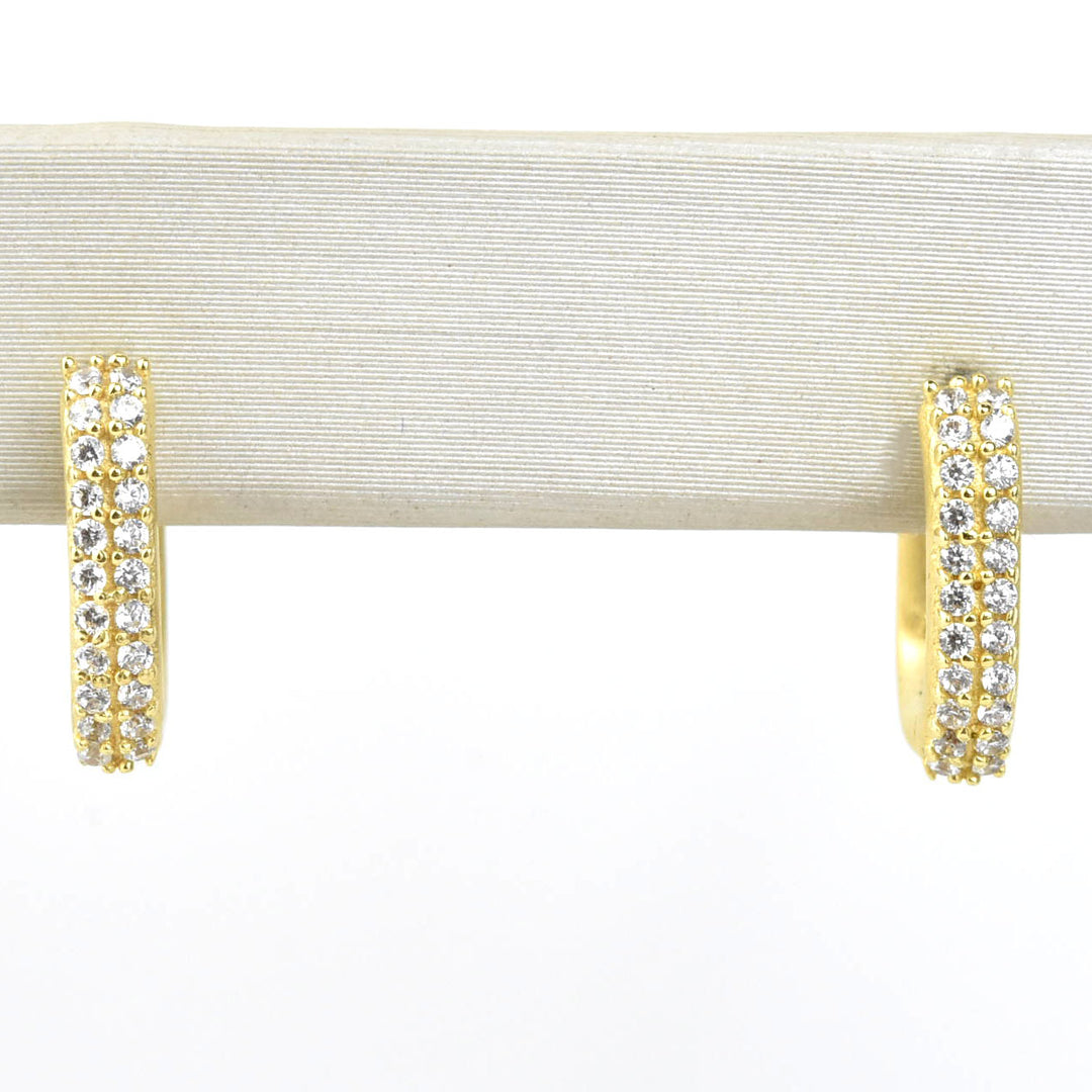 Petit Pave Huggies - Goldmakers Fine Jewelry