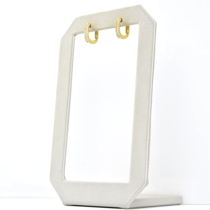 Petit Pave Huggies - Goldmakers Fine Jewelry