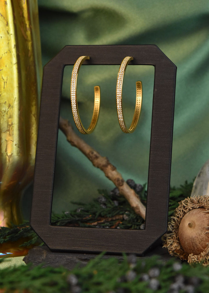 Petit Pave Midi Hoops - Goldmakers Fine Jewelry