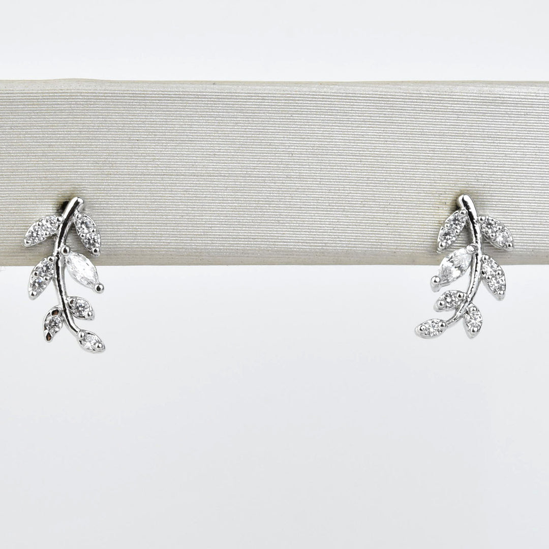 Petite Laurel Leaf Studs - Goldmakers Fine Jewelry