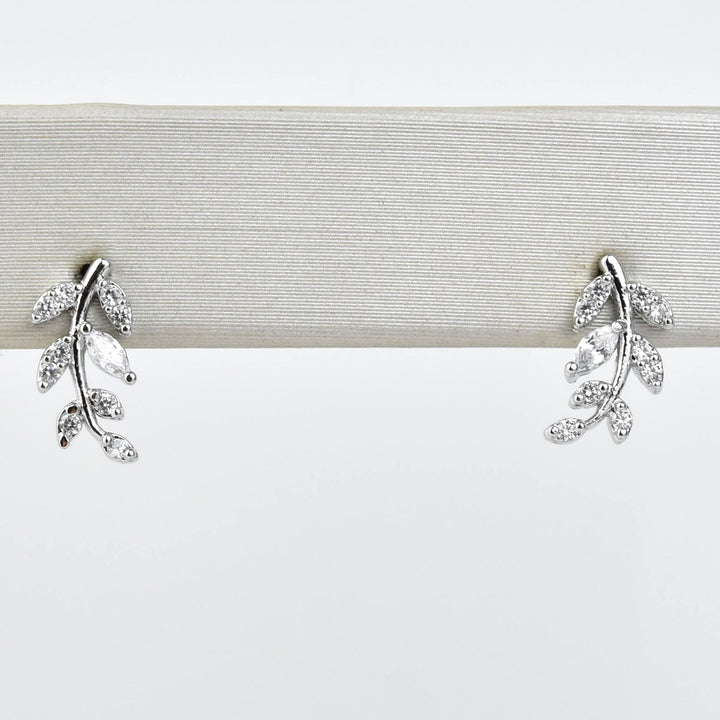 Petite Laurel Leaf Studs - Goldmakers Fine Jewelry