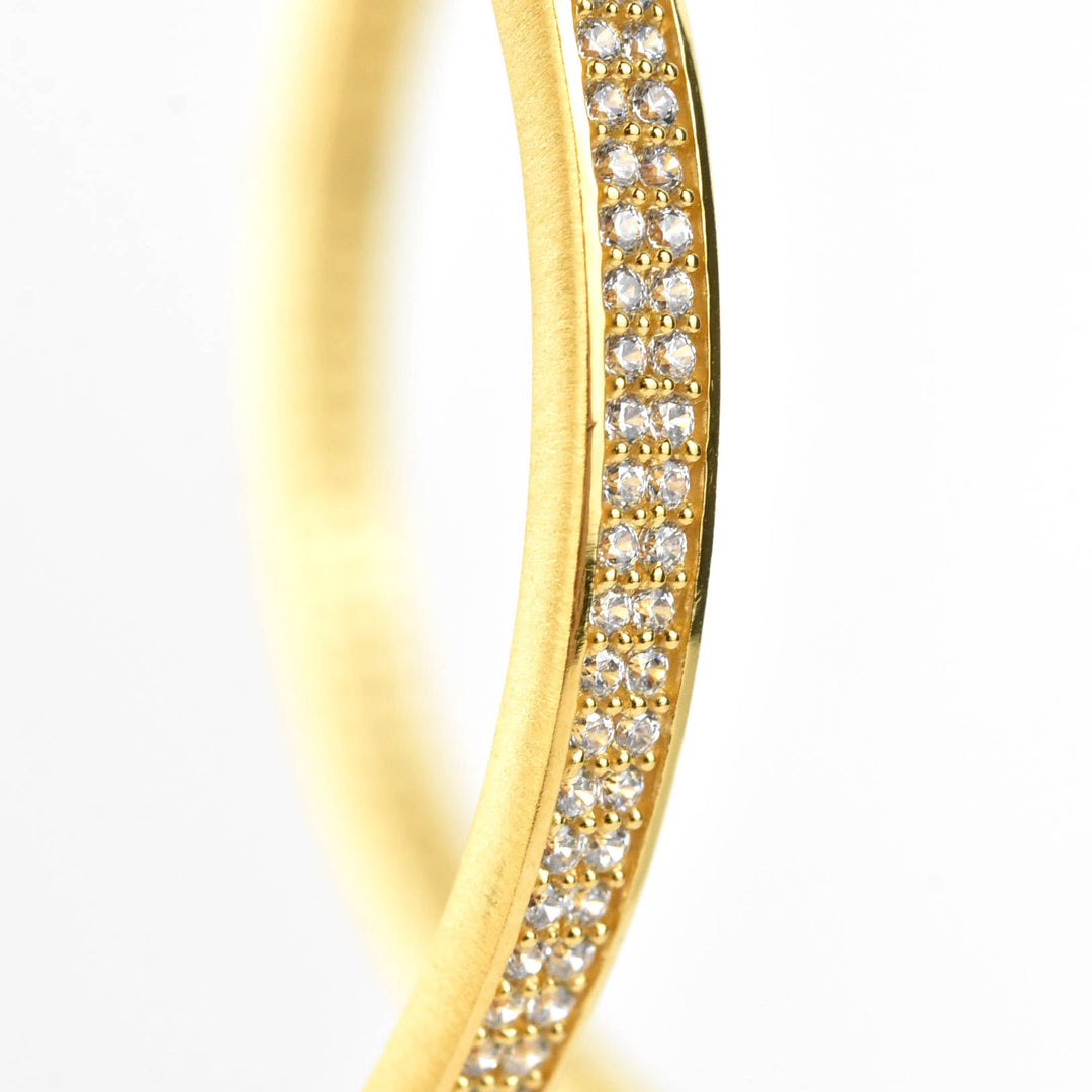 Petit Pave Midi Hoops - Goldmakers Fine Jewelry