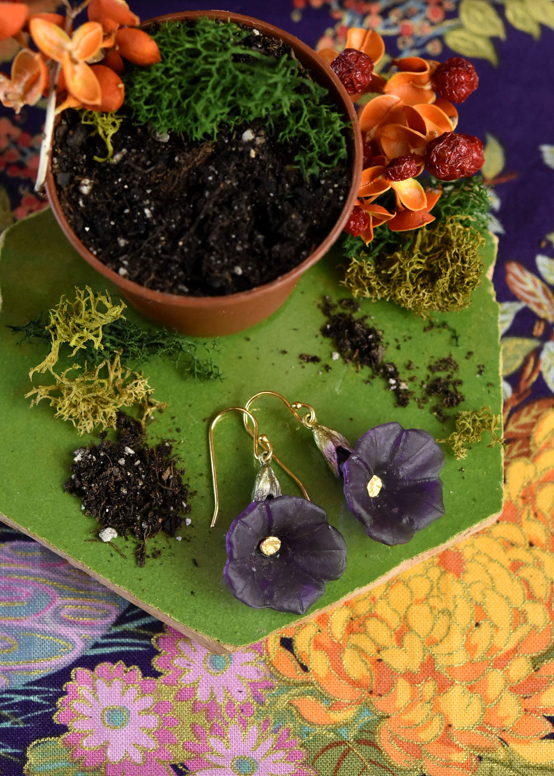 Petunia Drop Earrings - Goldmakers Fine Jewelry