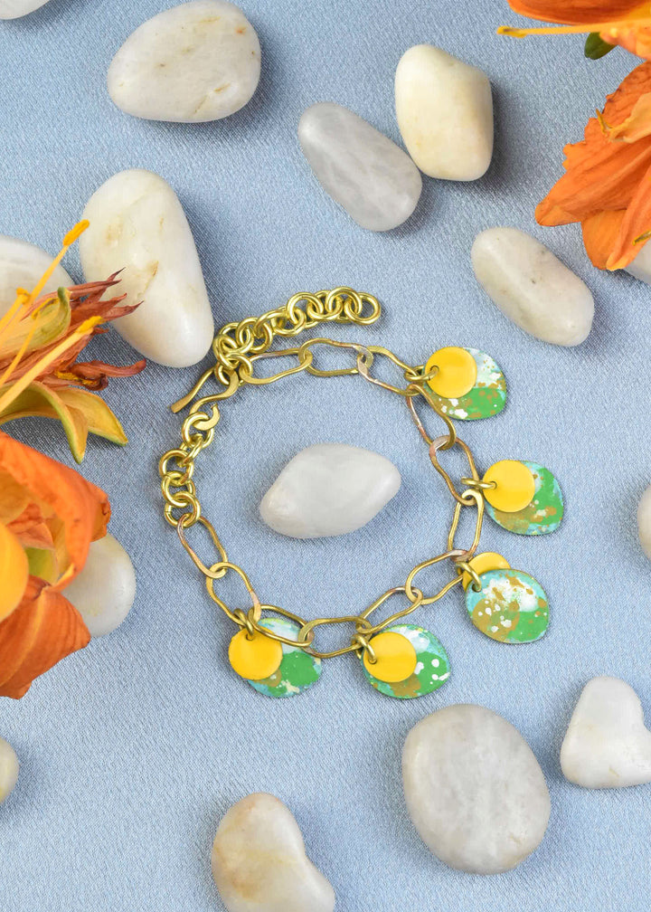 Piedritas Bracelet Mix Green - Goldmakers Fine Jewelry