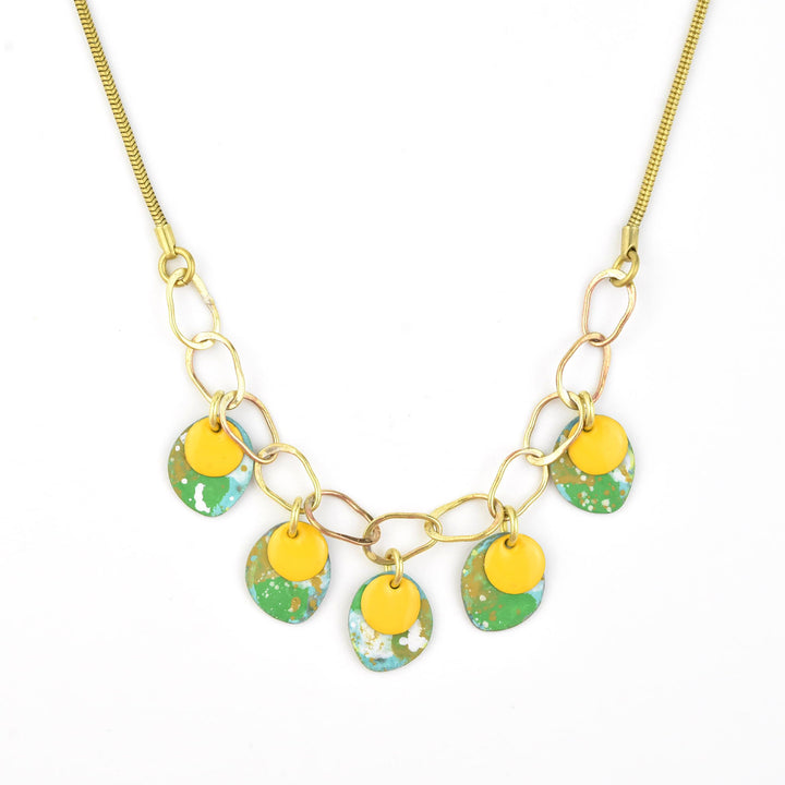 Piedritas Necklace Mix Green - Goldmakers Fine Jewelry