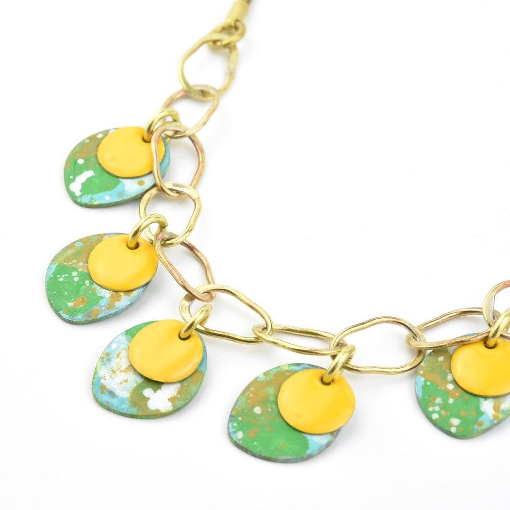 Piedritas Necklace Mix Green - Goldmakers Fine Jewelry