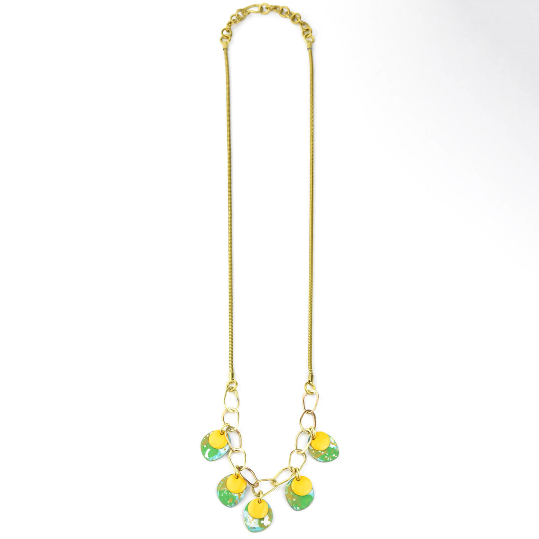 Piedritas Necklace Mix Green - Goldmakers Fine Jewelry