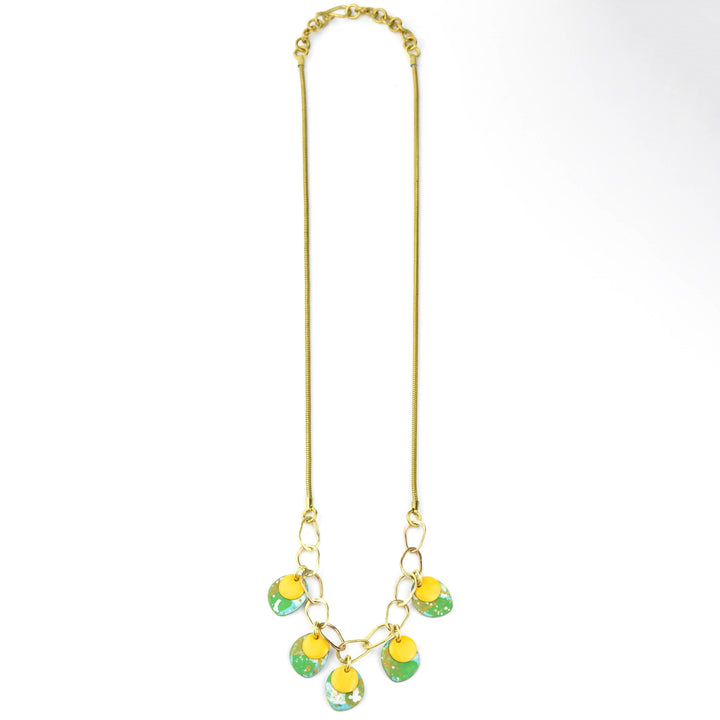 Piedritas Necklace Mix Green - Goldmakers Fine Jewelry