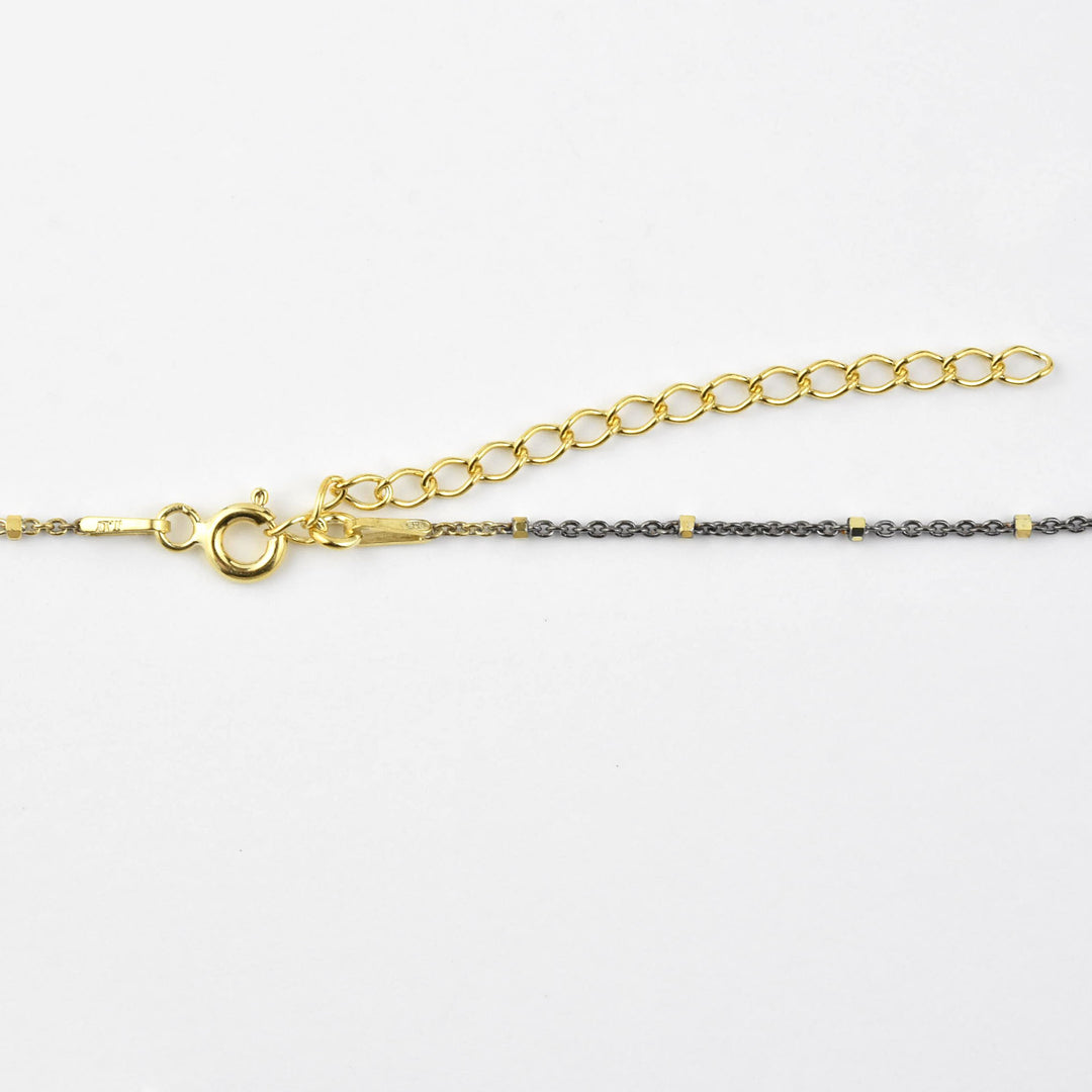 Pink Opal Necklace in Two Tone - Goldmakers Fine Jewelry