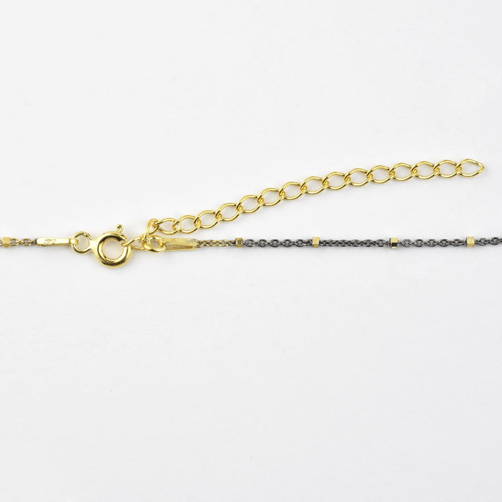 Pink Opal Necklace in Two Tone - Goldmakers Fine Jewelry