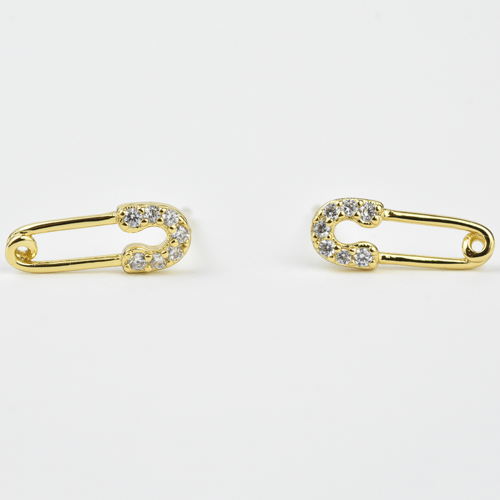 Safety Pin Studs - Goldmakers Fine Jewelry