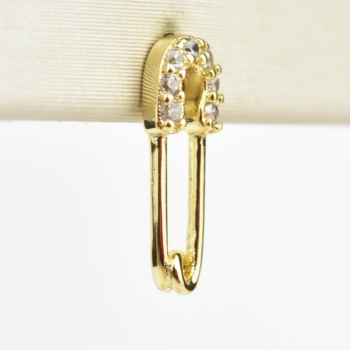 Safety Pin Studs - Goldmakers Fine Jewelry