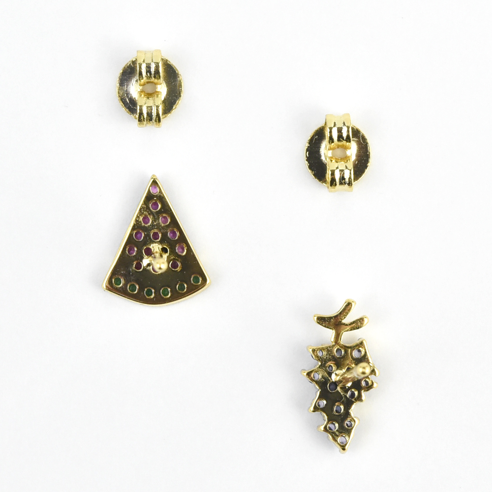Watermelon & Grape Studs - Goldmakers Fine Jewelry
