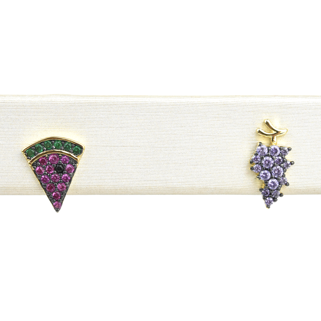Watermelon & Grape Studs - Goldmakers Fine Jewelry