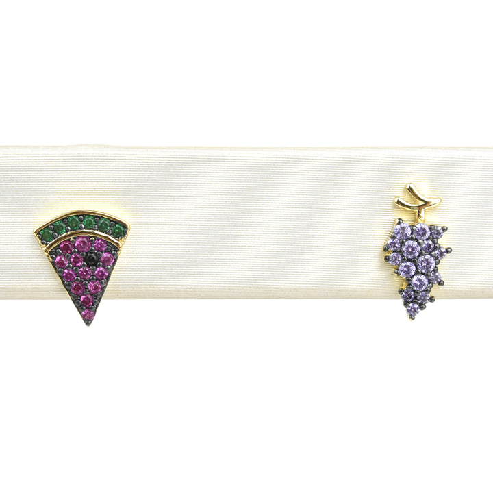 Watermelon & Grape Studs - Goldmakers Fine Jewelry