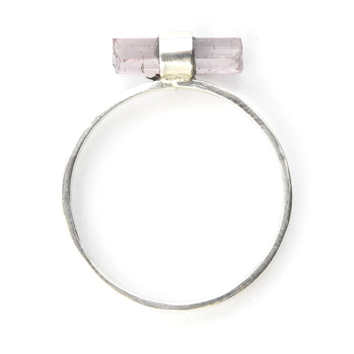 Tourmaline Raw Crystal Candy Ring in Silver