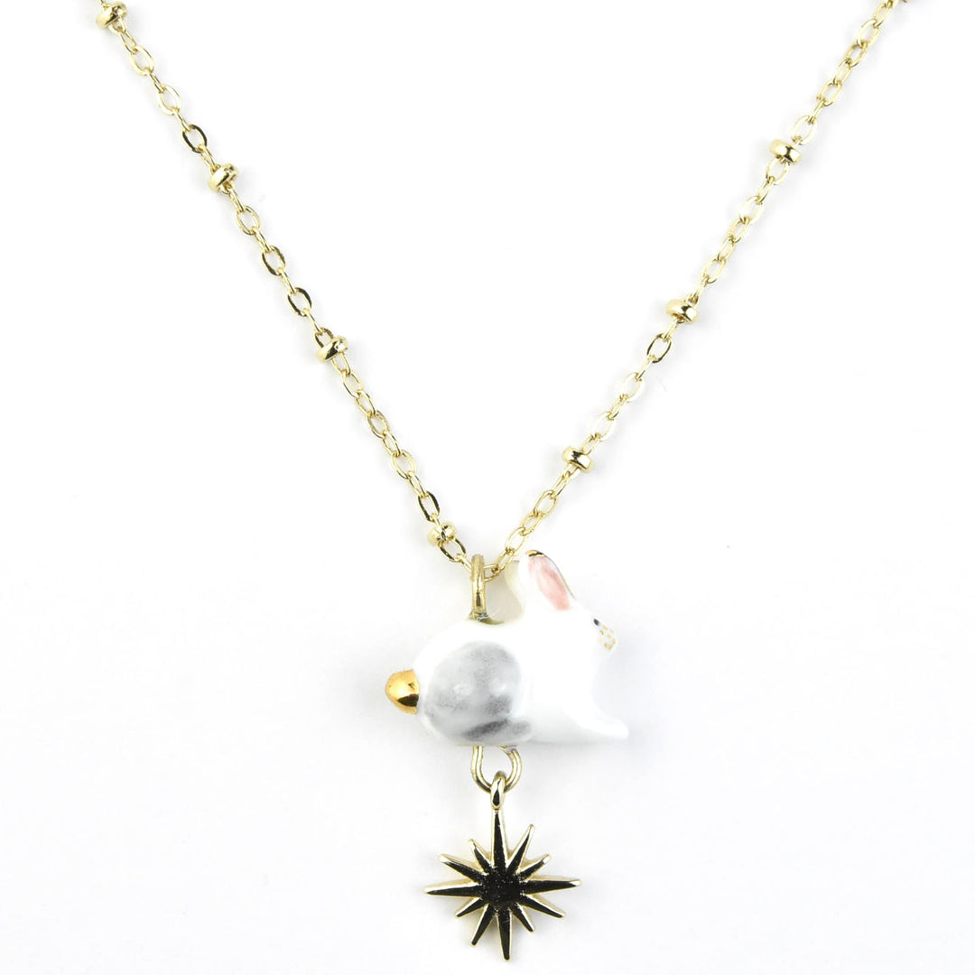Polar Hare & Sun Necklace - Goldmakers Fine Jewelry