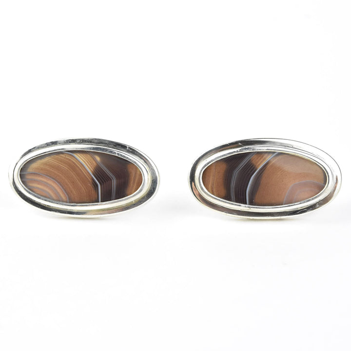 Purple Agate Oval Studs - Goldmakers Fine Jewelry