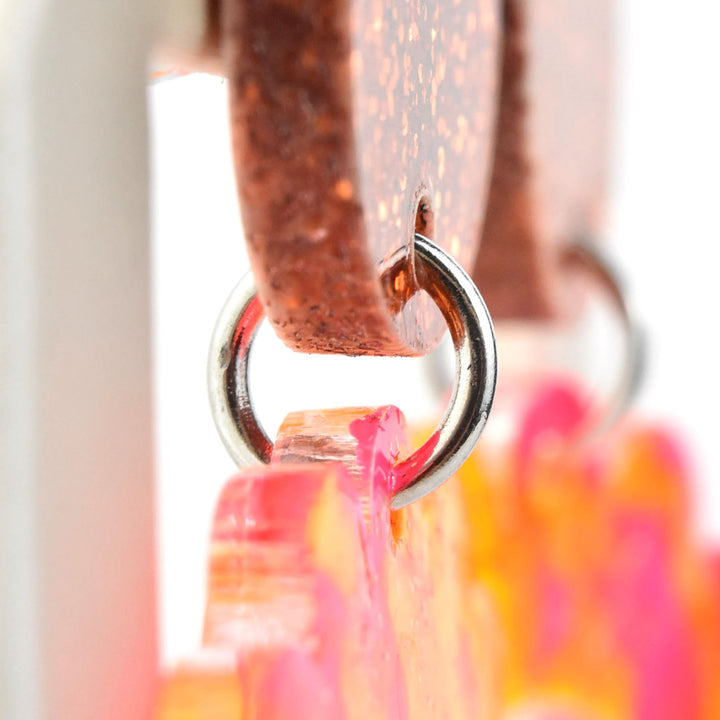 Rainbow Scalloped Acrylic Drops - Goldmakers Fine Jewelry