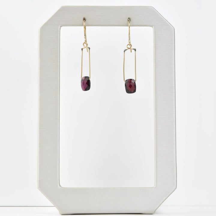 Garnet Wire Dangles - Goldmakers Fine Jewelry