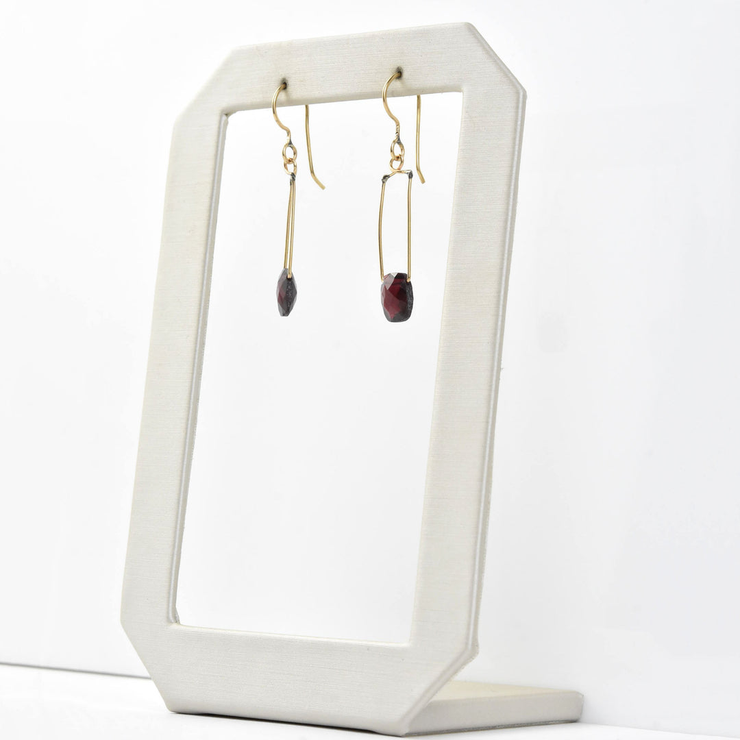 Garnet Wire Dangles - Goldmakers Fine Jewelry