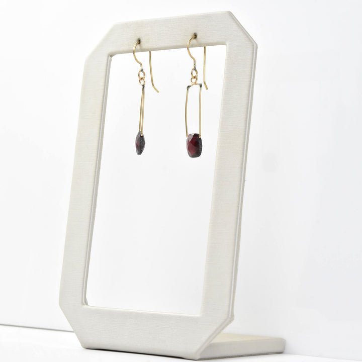 Garnet Wire Dangles - Goldmakers Fine Jewelry