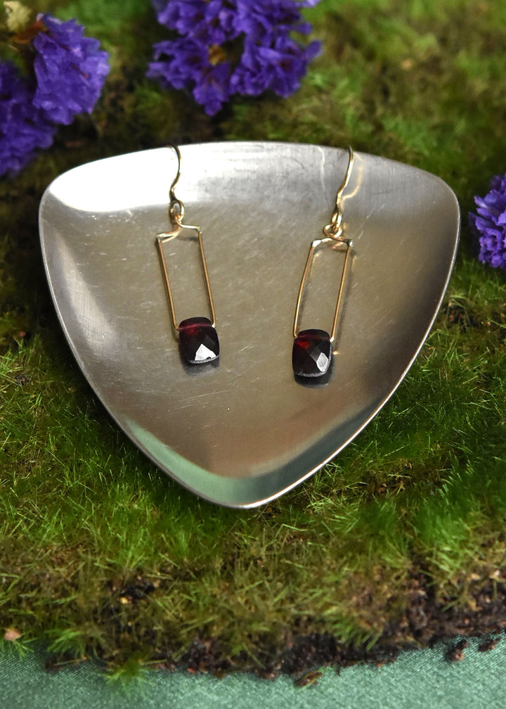 Garnet Wire Dangles - Goldmakers Fine Jewelry