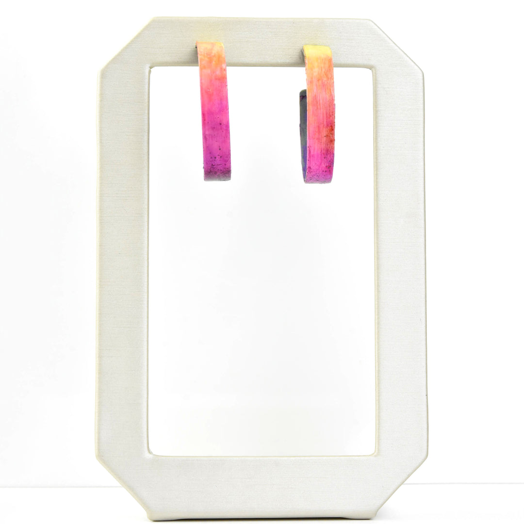 Ribbon Hoop SM Rose Ombre - Goldmakers Fine Jewelry
