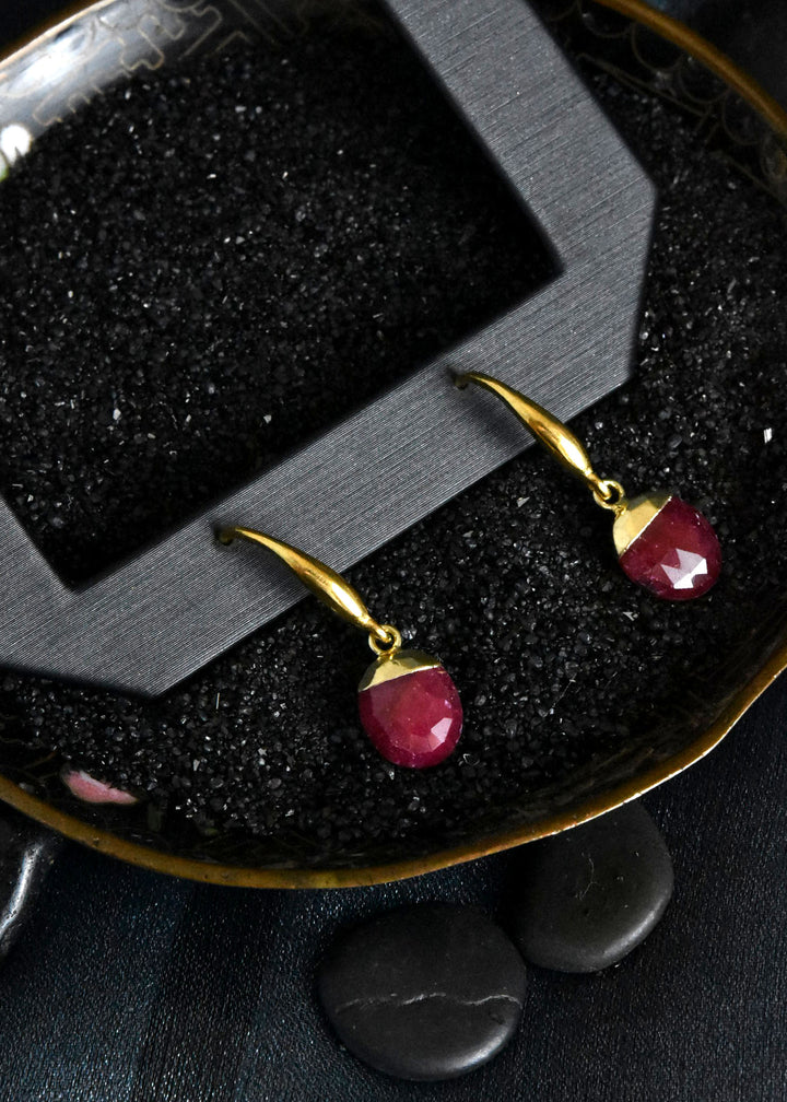 Ruby Drop Earrings - Goldmakers Fine Jewelry