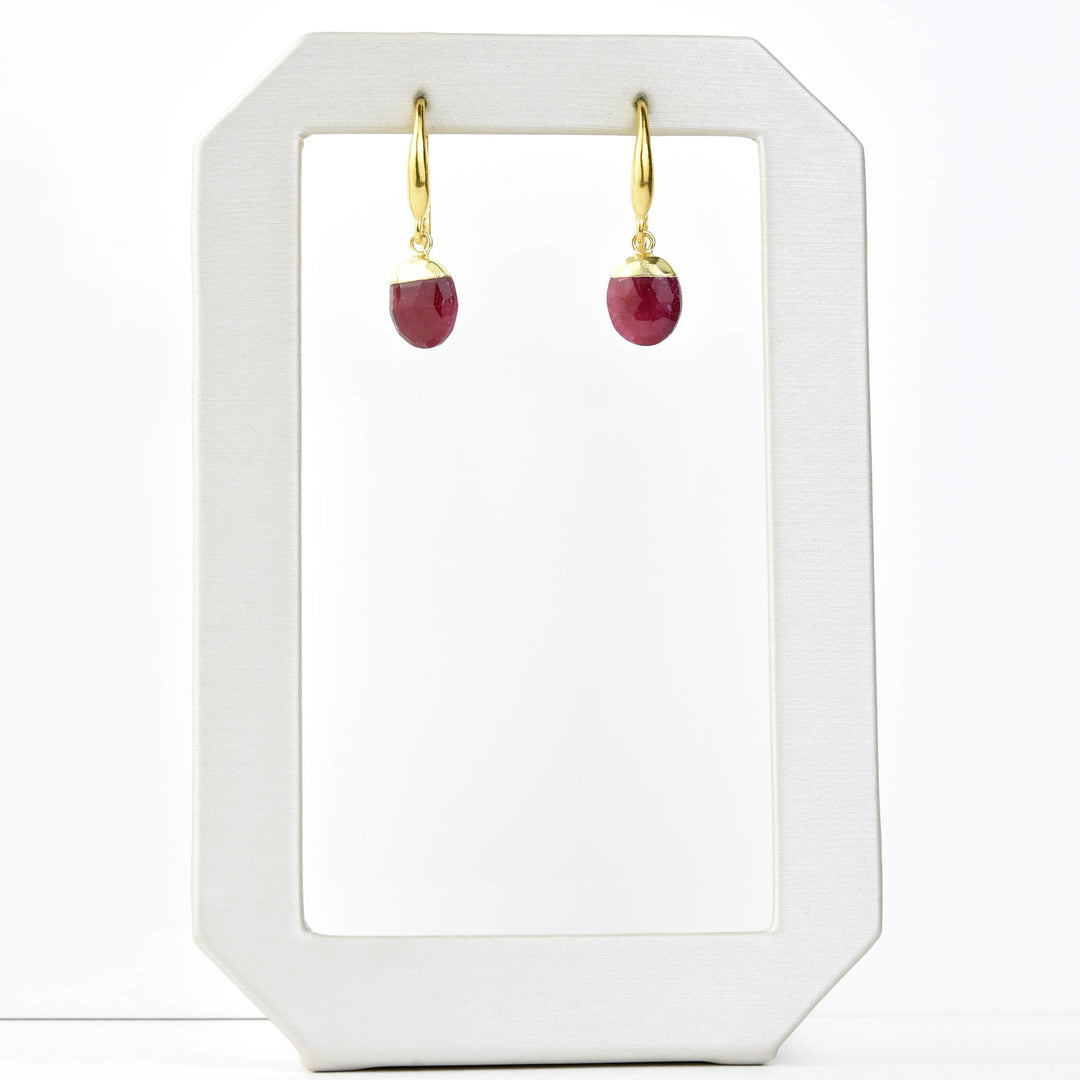Ruby Drop Earrings - Goldmakers Fine Jewelry
