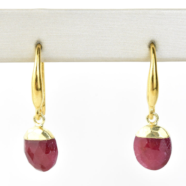 Ruby Drop Earrings - Goldmakers Fine Jewelry