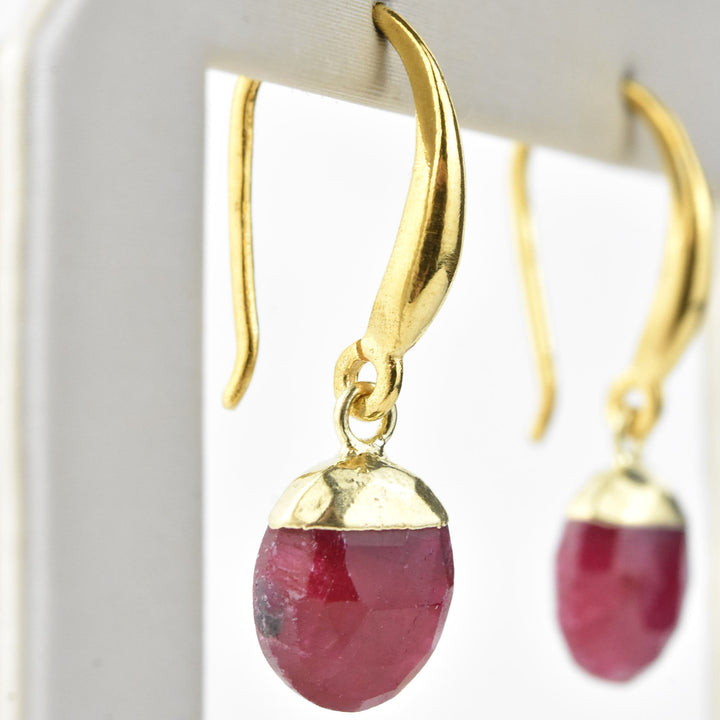Ruby Drop Earrings - Goldmakers Fine Jewelry