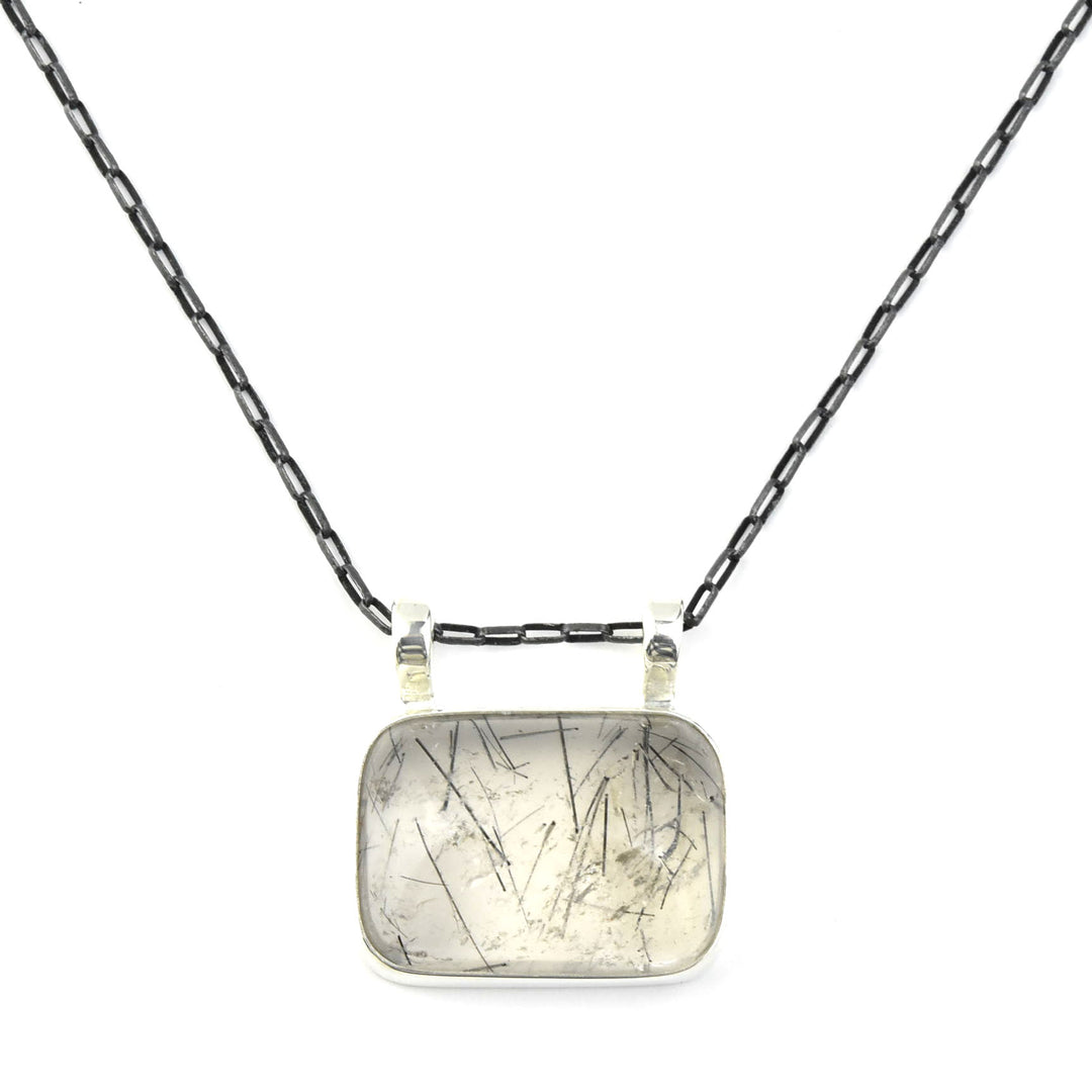 Rutilated Quartz Necklace in Sterling Silver - Goldmakers Fine Jewelry