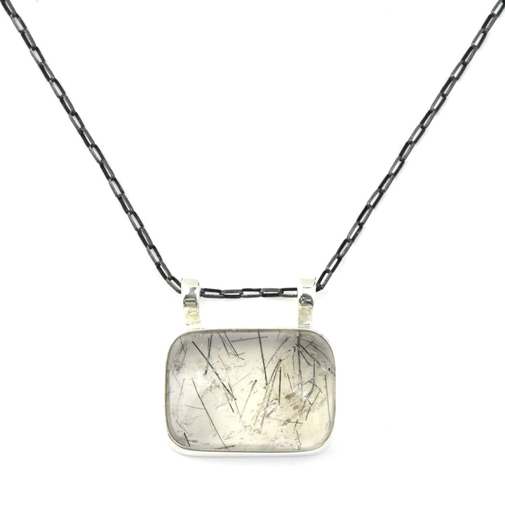 Rutilated Quartz Necklace in Sterling Silver - Goldmakers Fine Jewelry