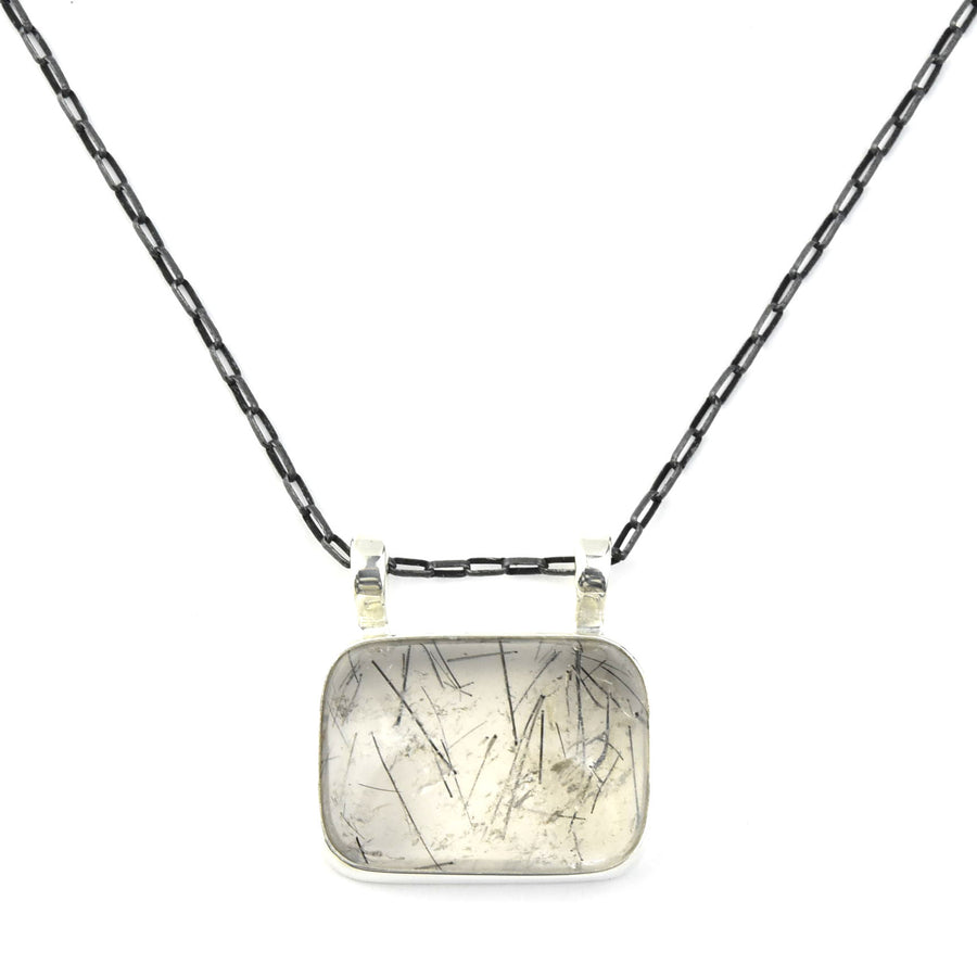 Rutilated Quartz Necklace in Sterling Silver - Goldmakers Fine Jewelry