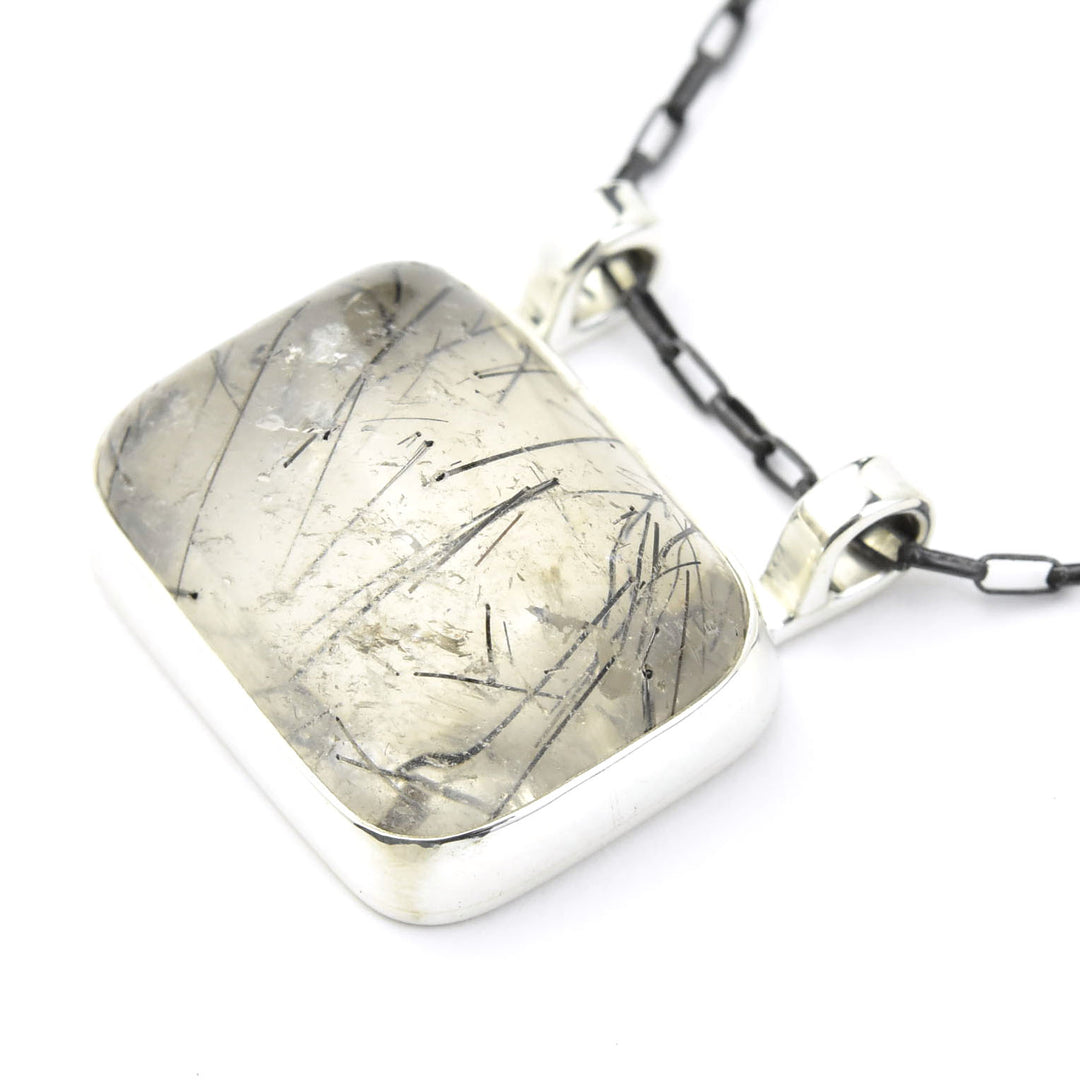 Rutilated Quartz Necklace in Sterling Silver - Goldmakers Fine Jewelry