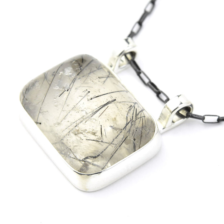 Rutilated Quartz Necklace in Sterling Silver - Goldmakers Fine Jewelry