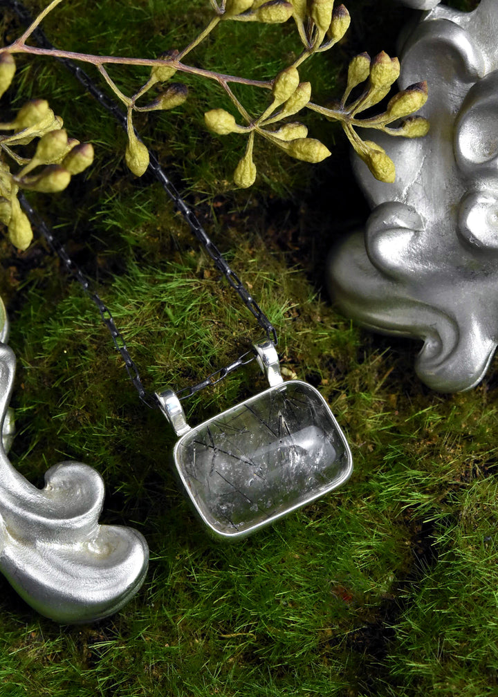 Rutilated Quartz Necklace in Sterling Silver - Goldmakers Fine Jewelry