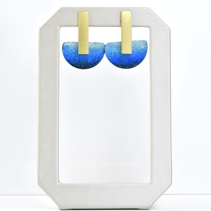 Sailboat Earrings in Blue Ombre - Goldmakers Fine Jewelry