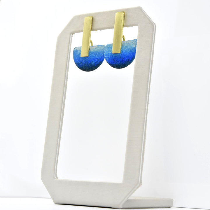 Sailboat Earrings in Blue Ombre - Goldmakers Fine Jewelry